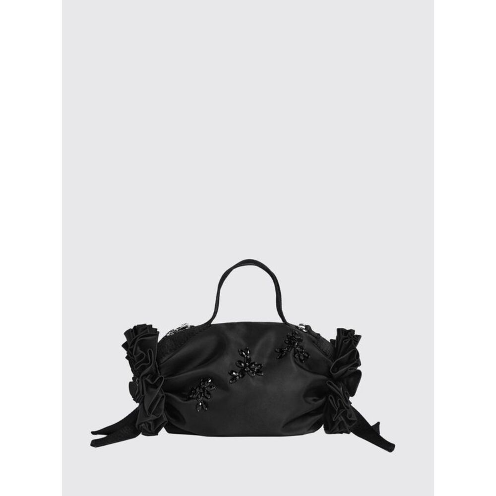 Simone Rocha Double Ribbon Nylon Handbag With Crystals And Bow